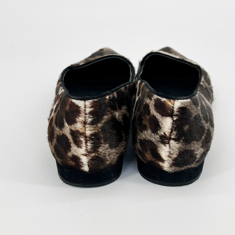 Stuart Weitzman Leopard Calf Hair Loafers Flats Women 9.5 M Pointed Toe Spain - Picture 6 of 10